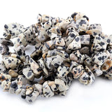 Dalmation Jasper Freeform Chips Stone Beads 32'' DIY Bracelets