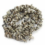 Dalmation Jasper Freeform Chips Stone Beads 32'' DIY Bracelets