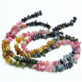 Mixed Tourmaline Beads Natural Freeform Chips Stone 15'' DIY Beads