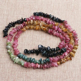 Mixed Tourmaline Beads Natural Freeform Chips Stone 15'' DIY Beads