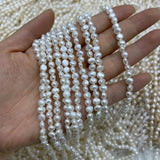 3 6 10 13mm Freshwater Pearl Round Beads Spacer Loose Beads DIY Jewelry Making