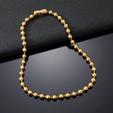 Stainless Steel Ball Bead Necklaces, Gold/Silver Big Bead Choker