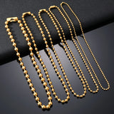 Stainless Steel Ball Bead Necklaces, Gold/Silver Big Bead Choker