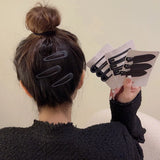 6 Pcs Women Girls Frosted Hair Clips Alloy Barrettes Hairpins Accessories