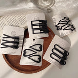 6 Pcs Women Girls Frosted Hair Clips Alloy Barrettes Hairpins Accessories