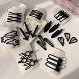 6 Pcs Women Girls Frosted Hair Clips Alloy Barrettes Hairpins Accessories