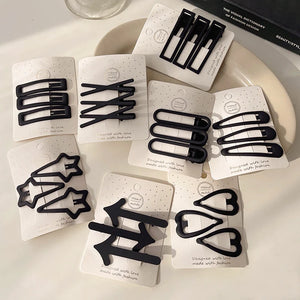6 Pcs Women Girls Frosted Hair Clips Alloy Barrettes Hairpins Accessories