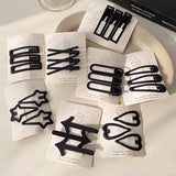 6 Pcs Women Girls Frosted Hair Clips Alloy Barrettes Hairpins Accessories