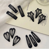 6 Pcs Women Girls Frosted Hair Clips Alloy Barrettes Hairpins Accessories
