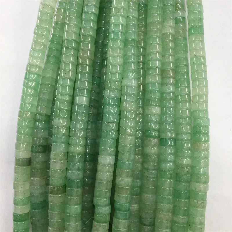 3*6MM Green Aventurine Jade Disc Gemstone Small Beads for Bracelet Diy