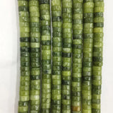 3*6MM Green Heishi Canada Jade Disc Gemstone Small Natural Stone Rondelle Beads
