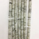 3*6MM Heishi Grey Labradorite Jade Disc Gemstone Beads