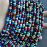 3*6MM Heishi Jade Beads Mix Gemstone Healing Power DIY Jewelry Making