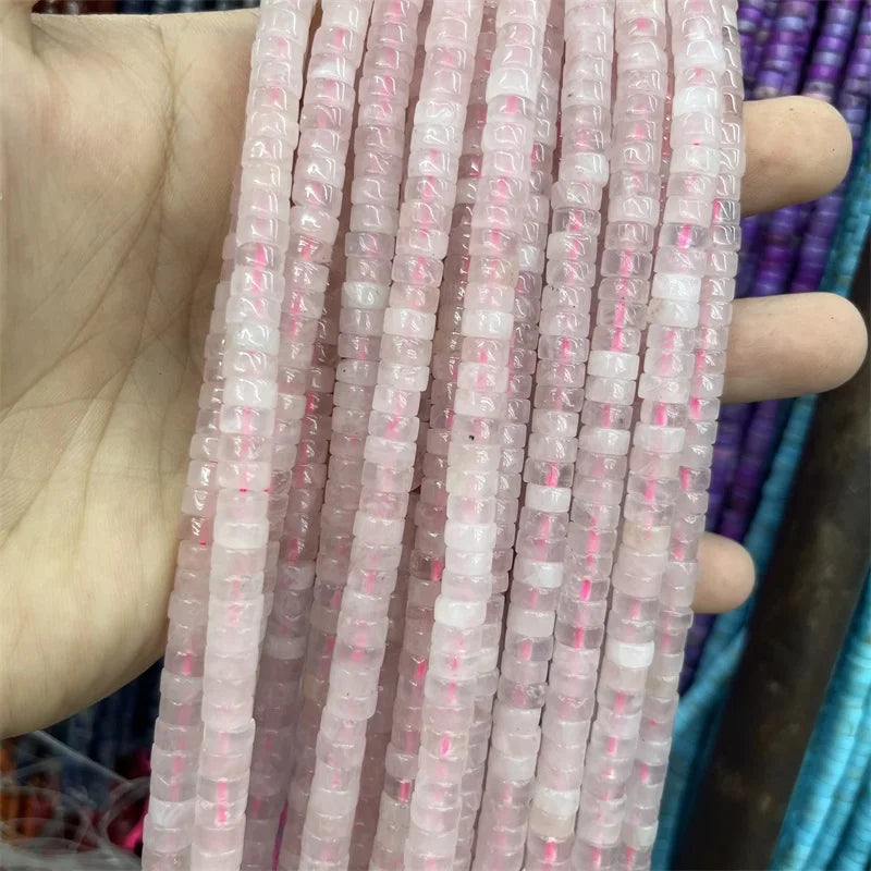 6MM Heishi Natural Stone Beads DIY Jewelry Making Healing Power Gemstone