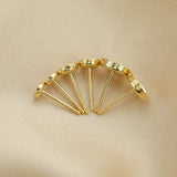 14K Filled Breast Milk Resin Cup Studs Earrings Settings