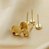 14K Filled Breast Milk Resin Cup Studs Earrings Settings