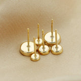 14K Filled Breast Milk Resin Cup Studs Earrings Settings