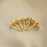 14K Filled Breast Milk Resin Cup Studs Earrings Settings