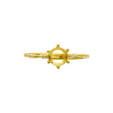 3-6MM Round Prong Ring Settings 925 Silver Rose Plated Bezel For DIY Jewelry
