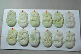 Chinese Jadeite Jade Dragon Zodiac Pendant Necklace for Women Men