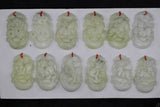 Chinese Jadeite Jade Dragon Zodiac Pendant Necklace for Women Men