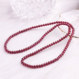 Natural High Wine Red Garnet Stretch Bracelet 3-6mm 3 Laps
