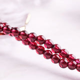 Natural High Wine Red Garnet Stretch Bracelet 3-6mm 3 Laps