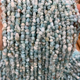 3-6mm Natural Larimar Beads 15'' Freeform Potato DIY Loose Stone Beads