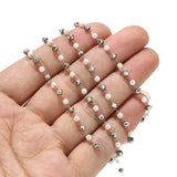 Stainless Steel Beaded Chain for DIY Jewelry Making
