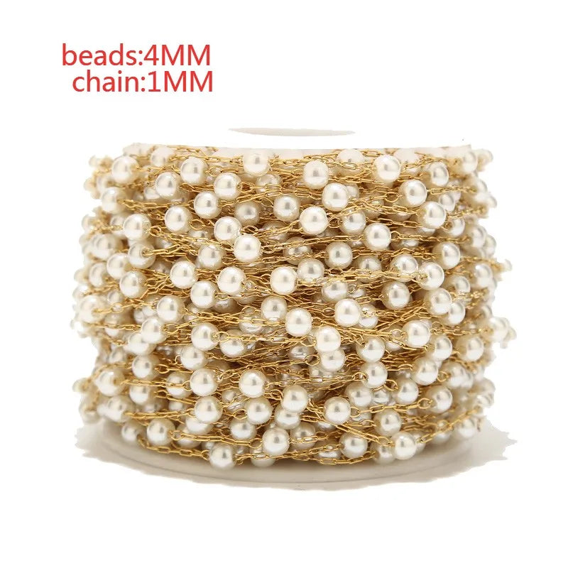 Stainless Steel Beaded Chain for DIY Jewelry Making