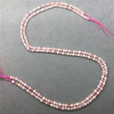 3.7mm Natural Morganite Beads Loose Stone Cut for DIY Bracelet