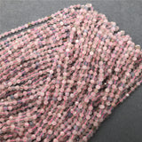 3.7mm Natural Morganite Beads Loose Stone Cut for DIY Bracelet