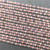 3.7mm Natural Morganite Beads Loose Stone Cut for DIY Bracelet
