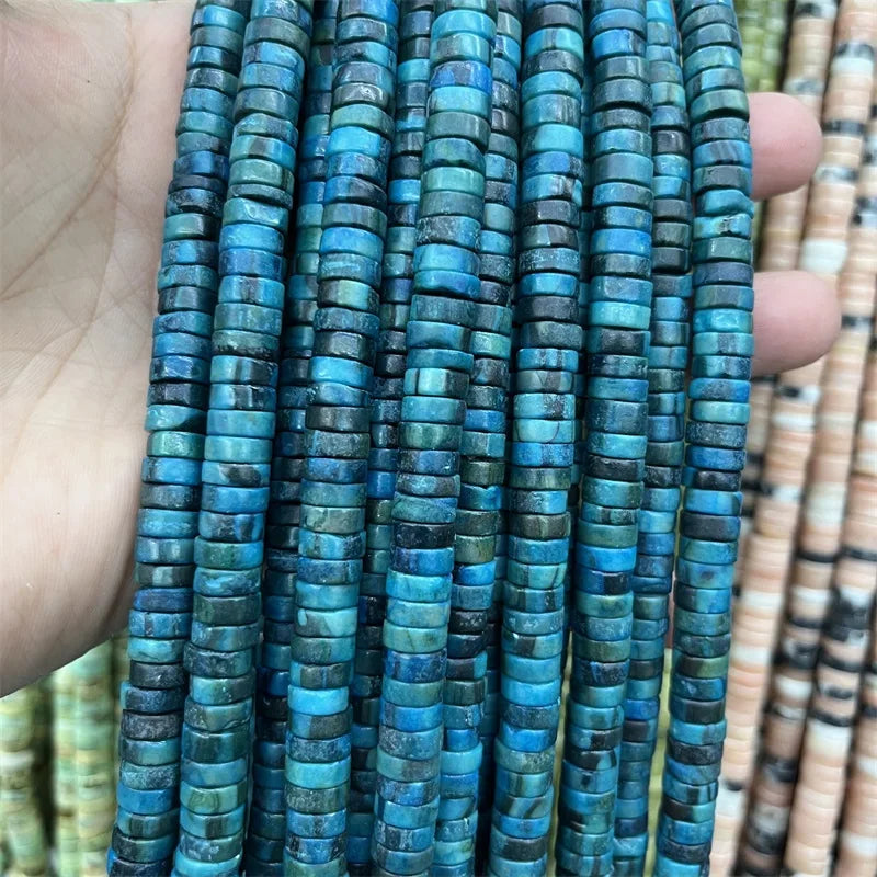 8MM Heishi Peru Turquoise Lapis Jade Stone Beads Jewelry Making DIY
