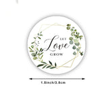 1.5 inch Love Grow Label Stickers Roll - Wedding Stationary Decoration