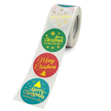 1.5in Christmas Happy Year Stickers for Gift Packaging