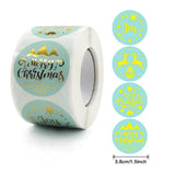 1.5in Christmas Happy Year Stickers for Gift Packaging