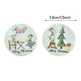 1.5inch Mouse Pattern Xmas Stickers Sealing Label For Bakery Packaging