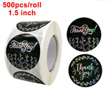 3.8cm Laser Thank You Roll Stickers for Gift Party Decorations