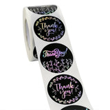 3.8cm Laser Thank You Roll Stickers for Gift Party Decorations