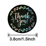 3.8cm Laser Thank You Roll Stickers for Gift Party Decorations