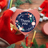3.8cm Round Glow In The Dark Thank You Sticker Self-adhesive Label