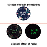 3.8cm Round Glow In The Dark Thank You Sticker Self-adhesive Label
