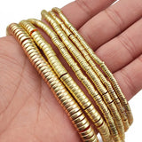 Matte Natural Hematite Stone Flat Round Spacer Loose Beads 3-8mm