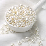 3-8mm Mixed Round Straight Hole Pearl ABS DIY Clothing Accessories