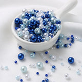 3-8mm Mixed Round Straight Hole Pearl ABS DIY Clothing Accessories