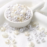 3-8mm Mixed Round Straight Hole Pearl ABS DIY Clothing Accessories