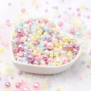 Colorful Pearls Round Beads Acrylic Pearl for DIY Jewelry Making