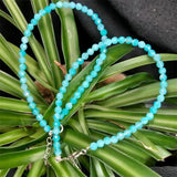 3.8mm Amazonite Faceted Bracelet Healing Crystal Jewelry Women Gift