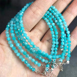 3.8mm Amazonite Faceted Bracelet Healing Crystal Jewelry Women Gift